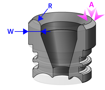 cutaway of JET mouthpiece showing air-tight contact zones